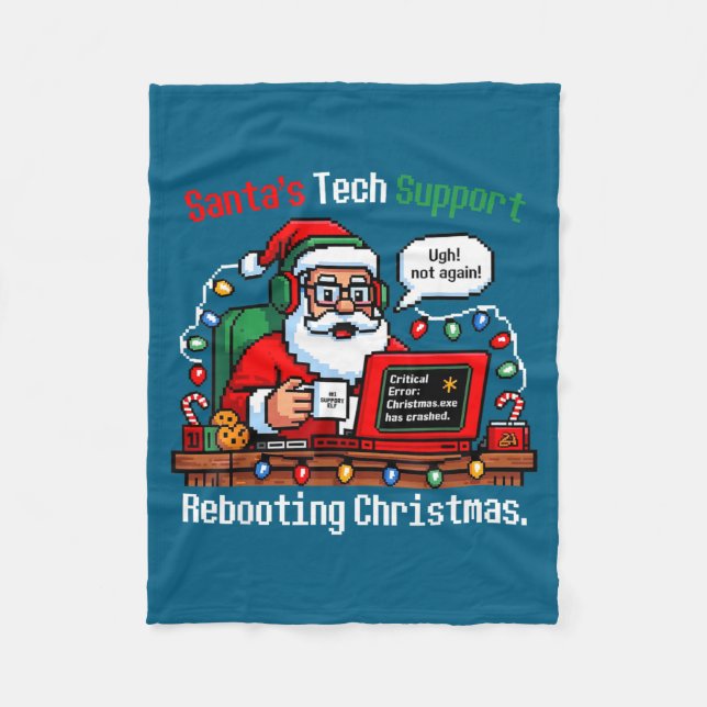 Manta Polar Santa s Support Tech Rebooting IT Computer Smile (Anverso)