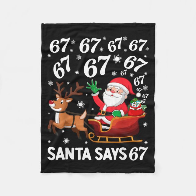 Manta Polar Santa Says 67 Funny Christmas Six Seven Meme Holid (Anverso)