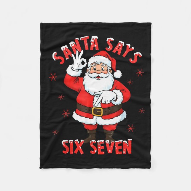 Manta Polar Santa Says 6 7 Six Seven Gen Z Alpha Meme Slang Ch (Anverso)