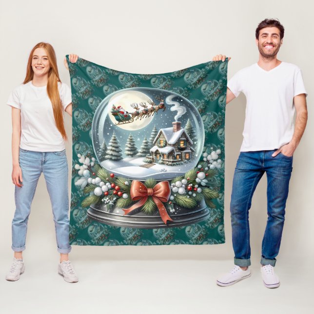 Manta Polar Santa Sleigh Ride in Snow Globe Wonderland (In situ)