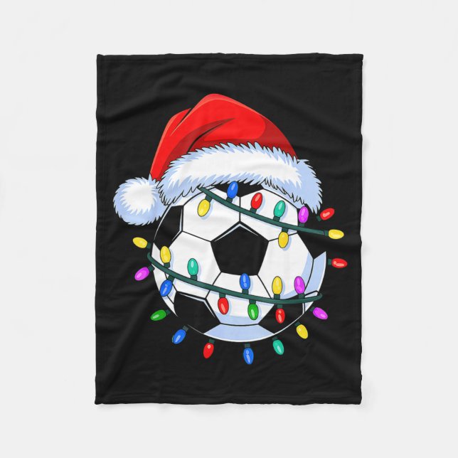 Manta Polar Santa Soccer Ball Christmas Soccer  (Anverso)