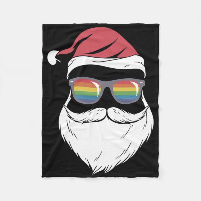 Manta Polar Santa Sungles Lgbt-q Pride Christmas Pajama X-mas  (Anverso)