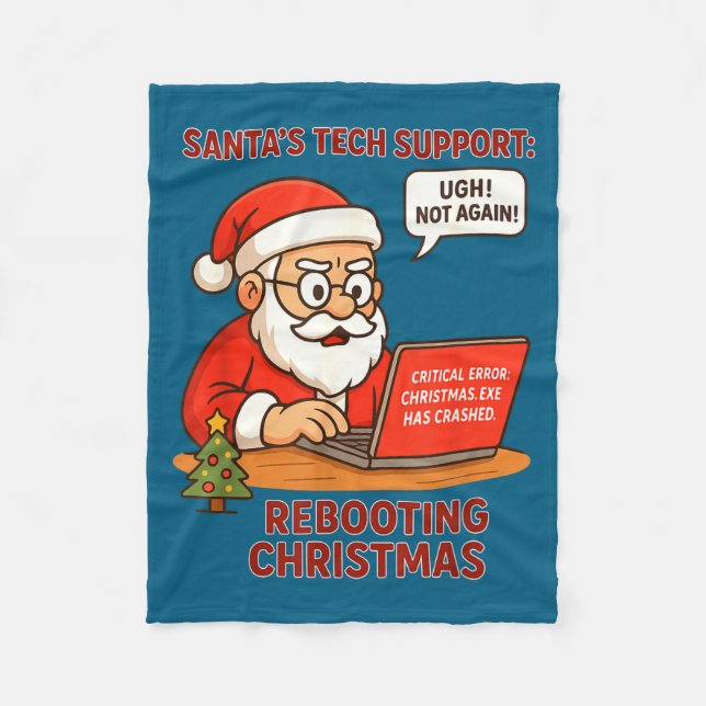 Manta Polar Santa Support s Rebooting Humor Tech Computer Laug (Anverso)