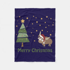 Manta Polar Santa Yak en la noche de los Navidades