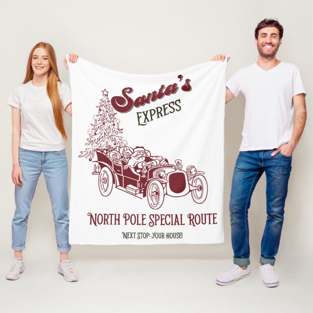 Manta Polar Santa's Express Vitange Christmas (In situ)
