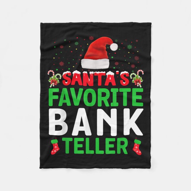 Manta Polar Santa's Favorite Bank Teller Christmas Matching Co (Anverso)