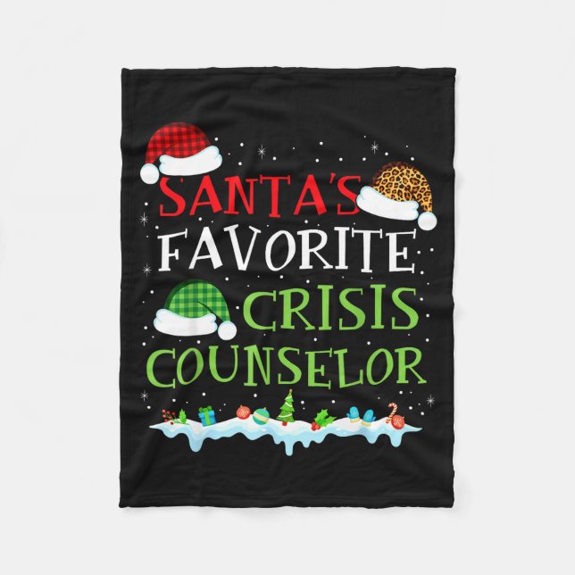 Manta Polar Santa's Favorite Crisis Counselor Fun Christmas  (Anverso)
