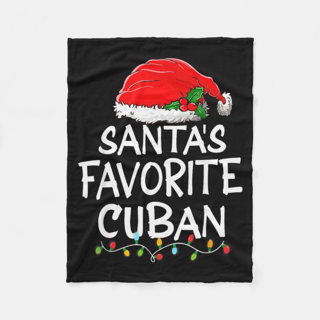 Manta Polar Santa's Favorite Cuban Christmas Santa Claus Tree  (Anverso)