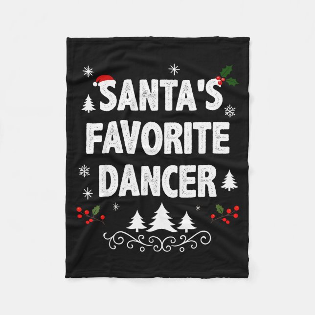 Manta Polar Santa's Favorite Dancer Funny Holiday Christmas Pa (Anverso)