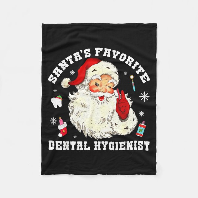 Manta Polar Santas Favorite Dental Hygienist Christmas Funny G (Anverso)