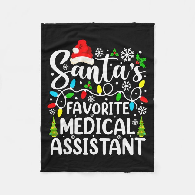 Manta Polar Santa's Favorite Medical Istant Funny Christmas  (Anverso)