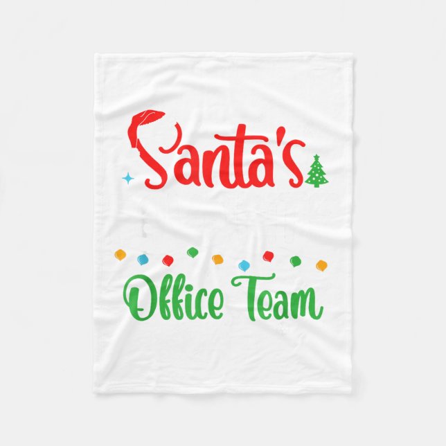 Manta Polar Santa's Favorite Office Team Christmas Lights Sant (Anverso)