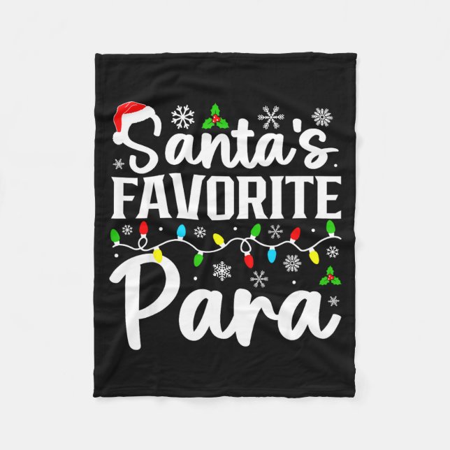 Manta Polar Santa's Favorite Para Funny Christmas Family Match (Anverso)