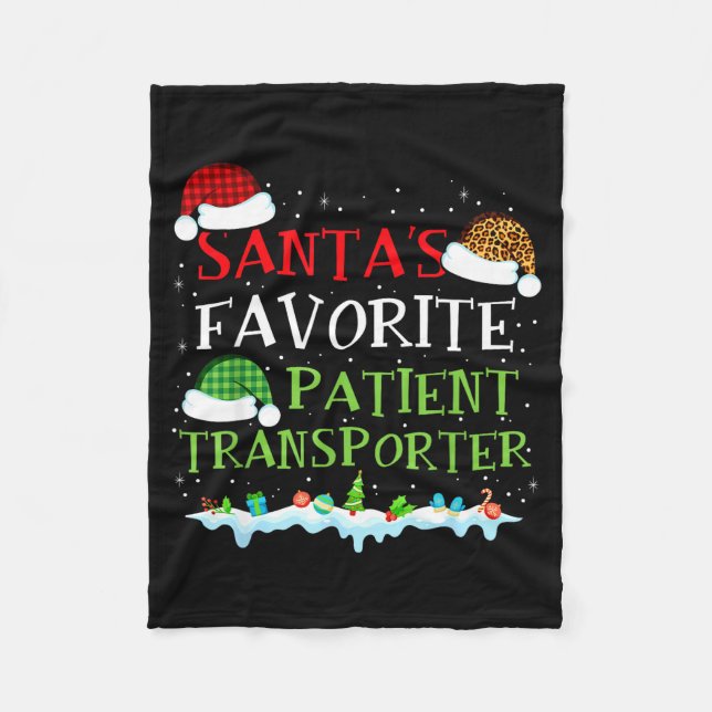 Manta Polar Santa's Favorite Patient Transrter Fun Christmas  (Anverso)