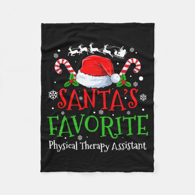 Manta Polar Santa's Favorite Physical Therapy Istant Christmas (Anverso)