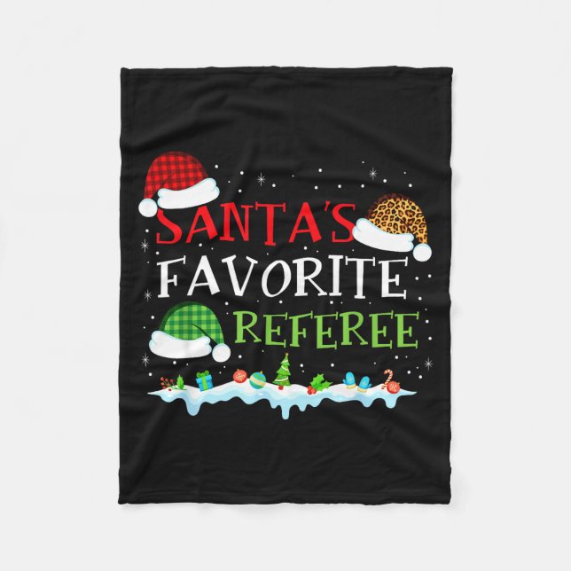 Manta Polar Santa's Favorite Referee Fun Christmas  (Anverso)