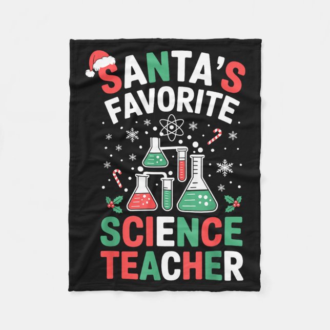 Manta Polar Santa's Favorite Science Teacher Funny Science Chr (Anverso)