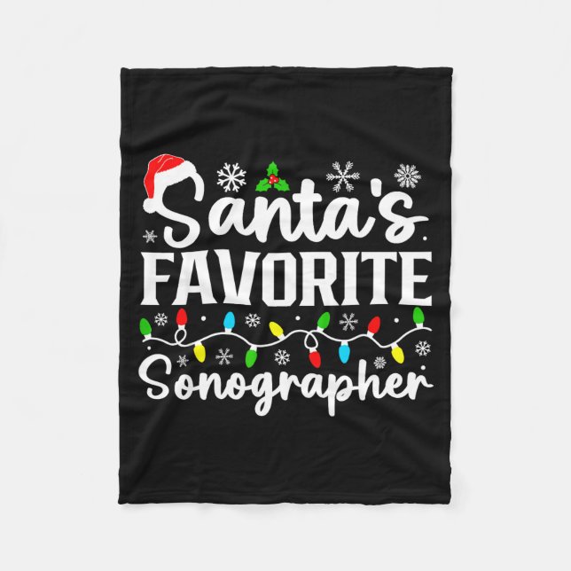 Manta Polar Santa's Favorite Sonographer Funny Christmas Famil (Anverso)