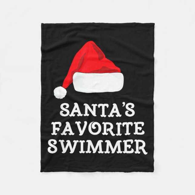 Manta Polar Santa's Favorite Swimmer Christmas Funny Xmas Swim (Anverso)
