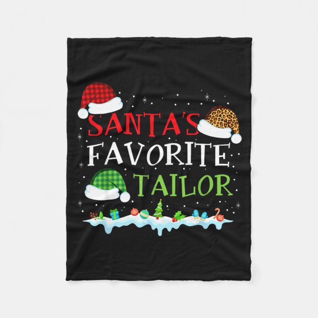 Manta Polar Santa's Favorite Tailor Fun Christmas Alterations  (Anverso)