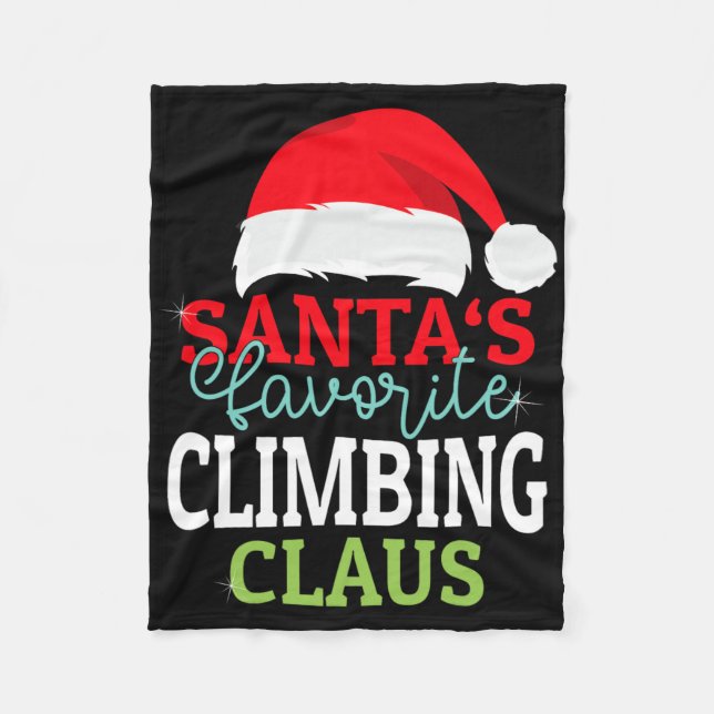 Manta Polar Santa's Favorite Xmas Climbing Christmas Claus Pjs (Anverso)