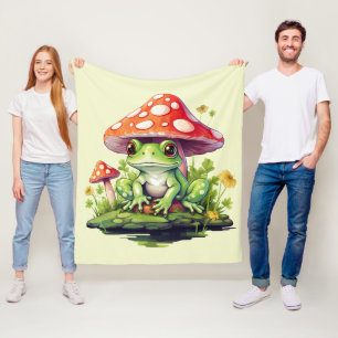 Manta Polar Sapo y hongo Toadstool Cottagecore