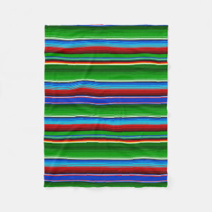 Manta Polar Sarape mexicano azul verde