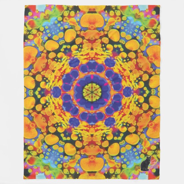 Manta Polar Sassafras Kaleidoscope Fleece Blanket (Anverso)