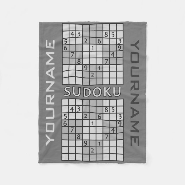 Manta Polar Sat. frazadas de personalizado SUDOKU (Anverso)
