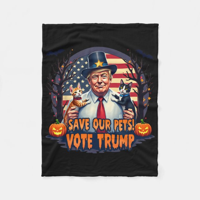 Manta Polar Save Our Pets Vote Trump Patriotic Cat Lovers Hall (Anverso)