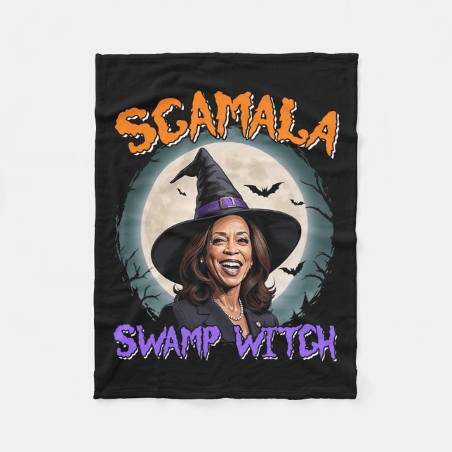 Manta Polar Scamala Harris Anti Kamala Halloween Black Politic (Anverso)