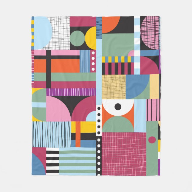 Manta Polar Scandinavian colorful pattern (Anverso)