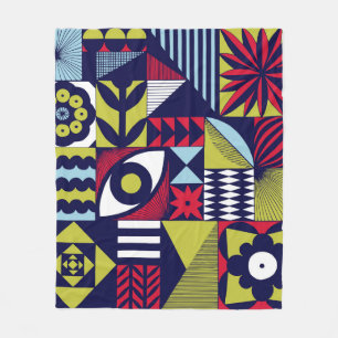 Manta Polar Scandinavian or retro style graphic pattern. Hand-