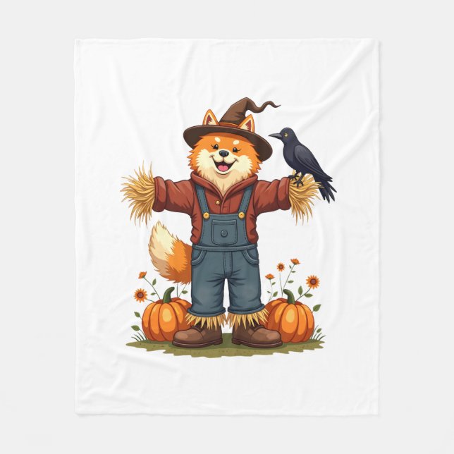 Manta Polar Scarecrow Samoyed Dog (Anverso)