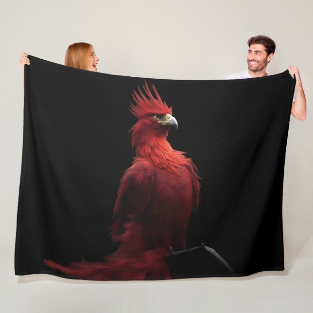 Manta Polar Scarlet Phoenix Sits Orgulloso (In situ)