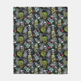 Manta Polar Scary Halloween Monsters Zombies Vampires Mummies