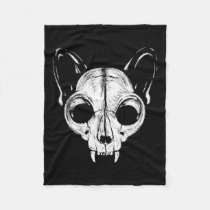 Manta Polar Scary Spooky Cat Feline Skeleton Halloween A