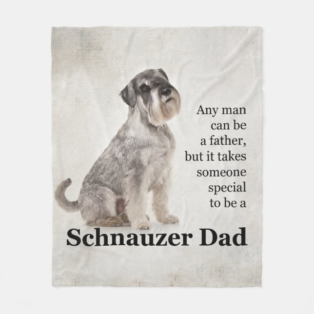 Manta Polar Schnauzer Dad Fleece Blanket (Anverso)