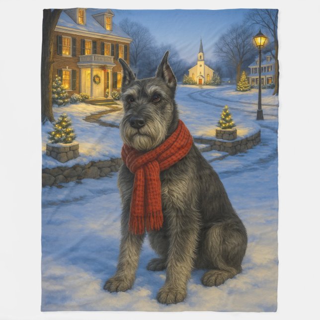 Manta Polar Schnauzer estándar de vacaciones (Anverso)