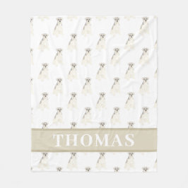 Manta Polar Schnauzer (Gris y Blanco)