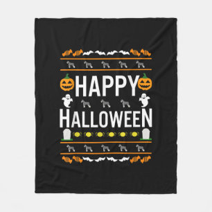 Manta Polar Schnauzer Halloween es una perezosa camiseta de pe