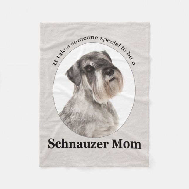 Manta Polar Schnauzer Mom Fleece Blanket (Anverso)