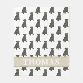 Manta Polar Schnauzer Personalizado (Negro) 