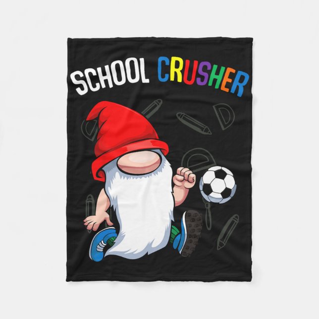 Manta Polar School Crusher Byck To School Cute Gnome Soccer St (Anverso)