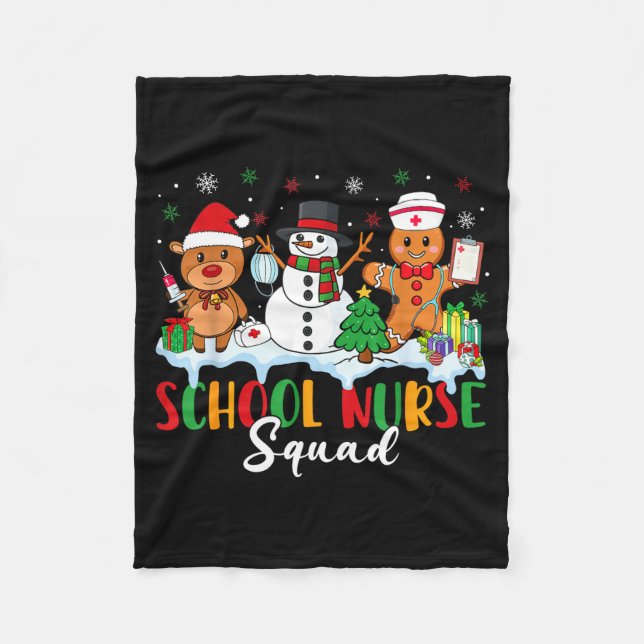 Manta Polar School Nurse Squad Reindeer Snowman Gingerbread Ch (Anverso)