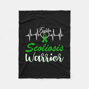 Manta Polar Scoliosis Warrior Heartbeat Fiesta Cinta Verde Lov