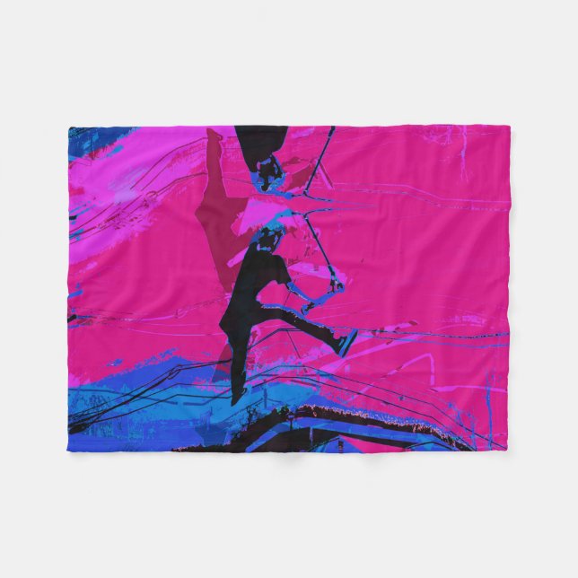 Manta Polar Scooting Around - Stunt Scooter Fleece Blanket (Frente (Horizontal))