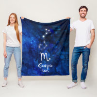 Scorpio Constelación Zodiaca Galaxia Azul Monogram
