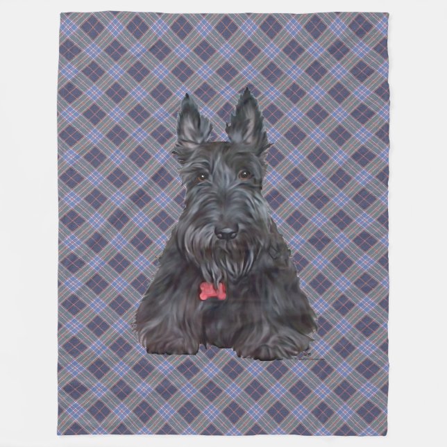 Manta Polar Scottie sobre Tartán (Anverso)