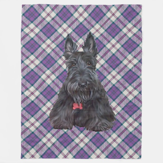 Manta Polar Scottie sobre Tartán (Anverso)